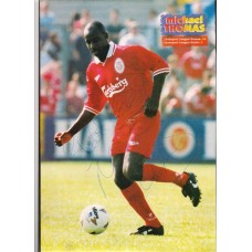 Signed picture of Michael Thomas the Liverpool footballer.